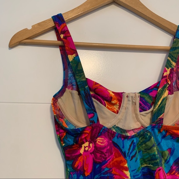 Vintage Floral One Piece Bathing Suit - Picture 7 of 12